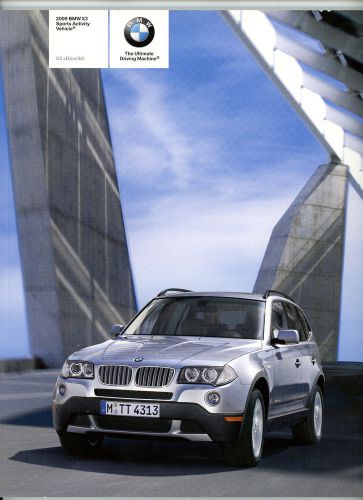 2009 bmw x3 sports activity vehicle, x3 xdrive 30i 64 page brochure exc.cond