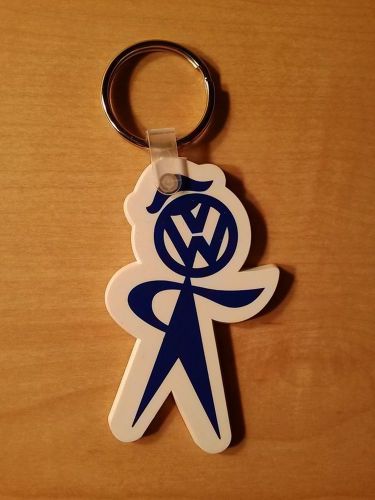 Vintage nos vw volkswagen mr bubblehead keychain - beetle bus karman ghia