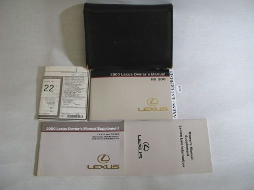 2000 lexus rx 300 rx300 owners manuals drivers books set + window sticker # b129