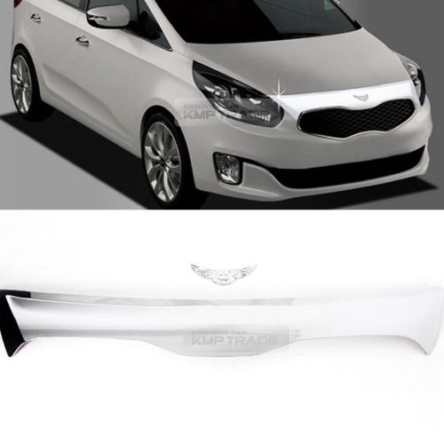 Chrome emblem hood guard bug shield molding for kia 2013 - 2016 carens / rondo