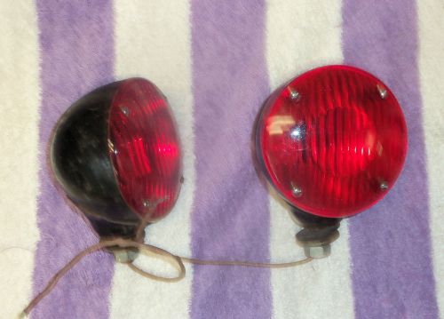 Signal-stat no. 7  rear tail or turn signal pair....... with nos red lenses