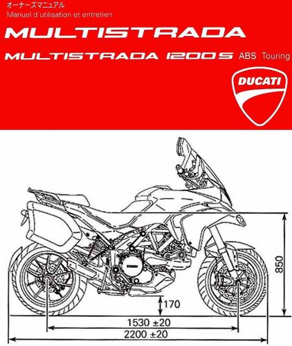 2010 ducati multistada 1200s abs touring owners manual -french &amp; japanese text