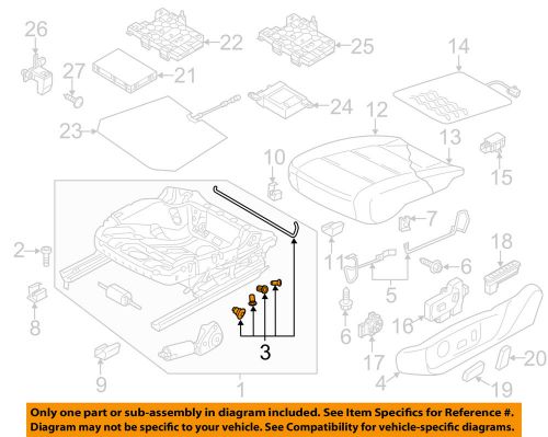 Vw volkswagen oem 12-15 passat front seat-hardware kit left 8r0898025