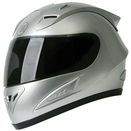 Torc t-10 prodigy silver motorcycle helmet