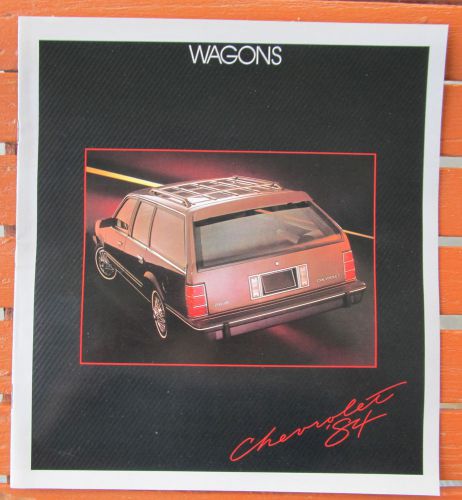 Nos 1984 chevrolet wagons original dealership sales brochure blazer suburban