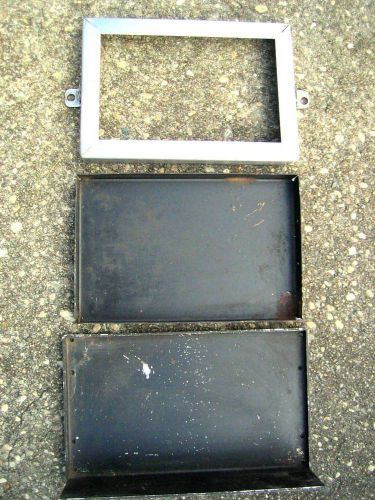 Custom built metal&amp;stainless steel battery holder+tray-10 3/4&#034; x 7 1/2&#034; nice