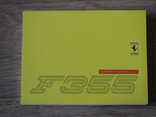 Ferrari 355 owners manual handbook us version m.y. 1997 1176/97