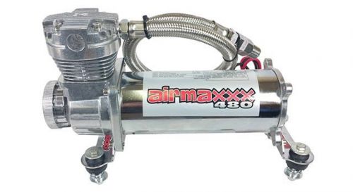 Chrome air suspension compressor airmaxxx 480 for air horn bags tank airride