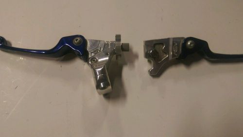 Yfz 450 asv lever set blue/silver