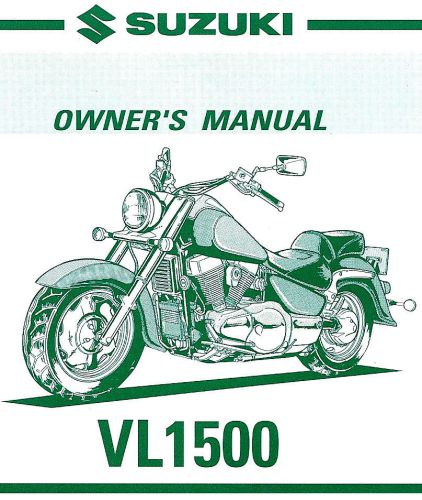 Buy 2000 Suzuki Vl1500 Intruder Motorcycle Owners Manual Vl 1500 Intruder Suzuki In East 
