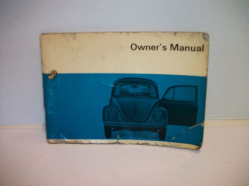 Vw owner&#039;s manual 1970 models