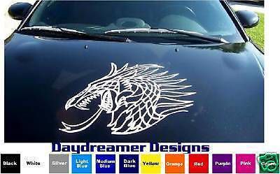 Huge dragon head window or hood decal / fantasy car graphic / window sticker
