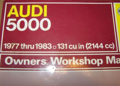 Audi 5000 1977- 1983 131 cu in (2144cc) haynes automotive repair manual #428