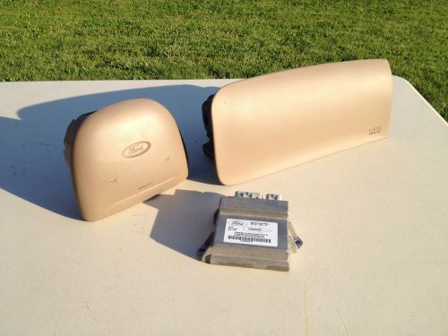 99-01 ford explorer limited drivers passengers air bag airbag set tan module oem