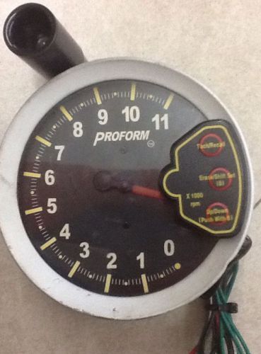 Proform 5&#034; 11 k rmp tachometer with shift light
