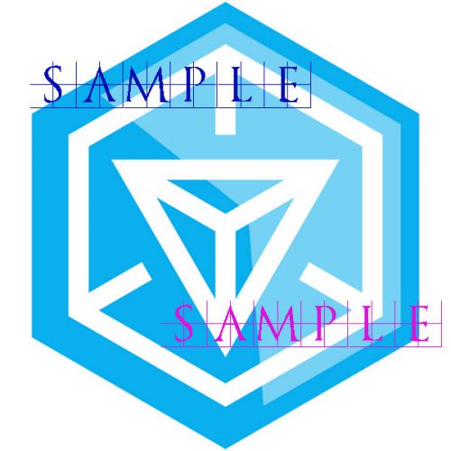 Ingress cube symbol logo sticker decal full blue color