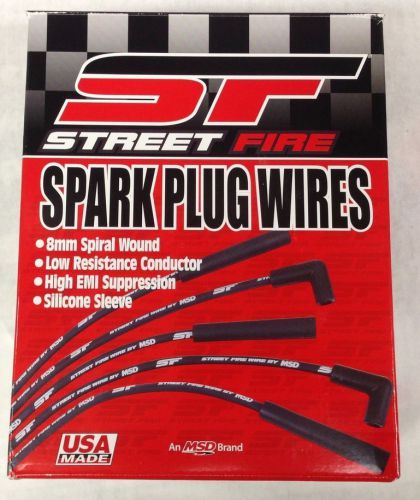 Msd 5561 plug wire kit street fire spark plug wires-multi angle-bb chev 366-454