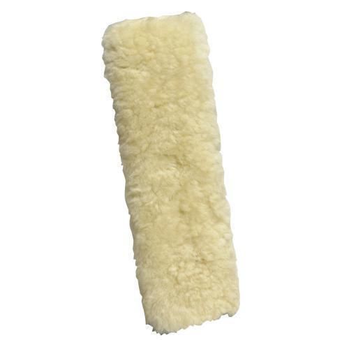 Expressions cream genuine sheepskin seatbelt cover 11&#034; x 4&#034;