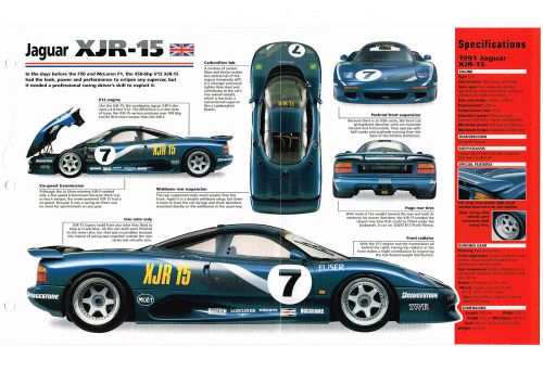 1991 jaguar xjr-15 / xjr15 racing race car imp brochure