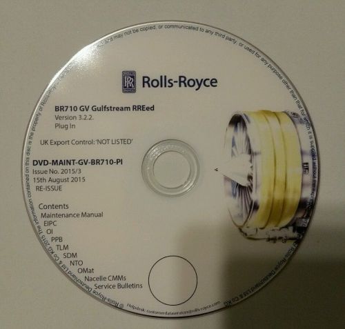 Rolls-royce br710 gulfstream gv rreed maintenance cd