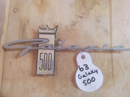 1963 ford galaxie 500 fender emblem c3ab-16099-g c3ab-16c179-a oem