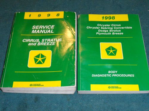 1998 chrysler cirrus / dodge stratus / plymouth breeze shop manual set / orig.