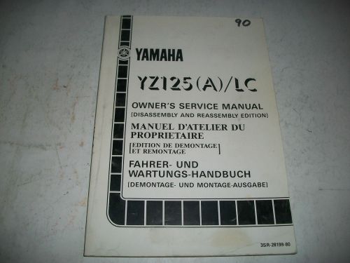 Official 1990 yamaha yz125(a)  motorcycle shop service manual clean more listed