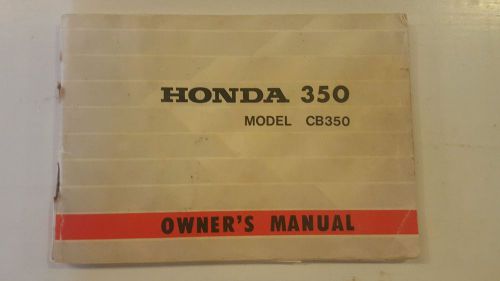 Honda cb350 owner&#039;s manual 1970 - good condition