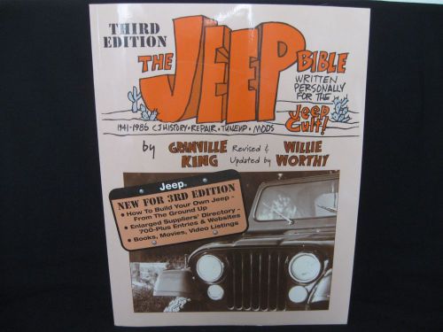 2008 jeep bible third edition 1941-1986 history, repair, tuneup &amp; modifications