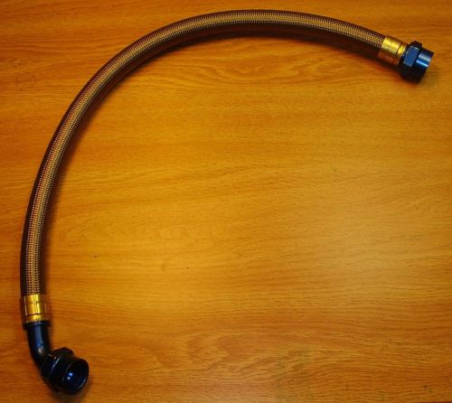 An -12 braided steel hose 27 1/2&#034; w/ str &amp; 45 degree fittings nascar late model