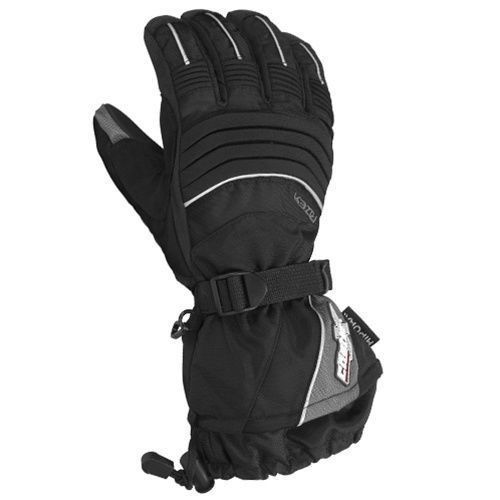 Castle x mens black rizer g5 insulated cold weather snowmobile gloves-medium-new