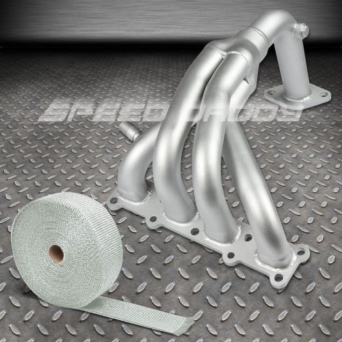 Ceramic coated exhaust header+for mazda bj protege/5 fs-de 2.0l+white heat wrap