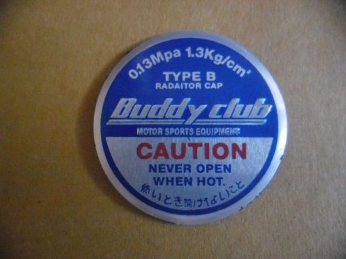 Buddy club radiator cap sticker. honda