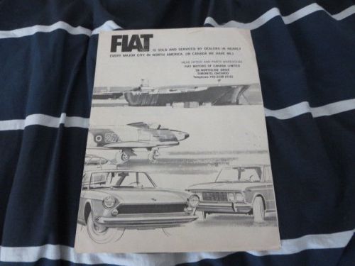 Vintage fiat sales brochure 850 gt sedan spider 124 sedan wagon coupe spider