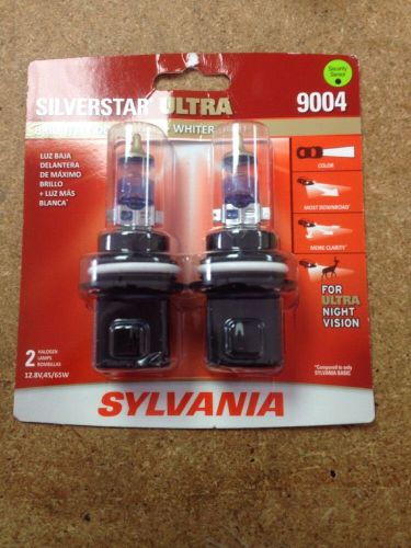 Sylvania silverstar ultra 9004 pair set high performance headlight 2 bulbs new