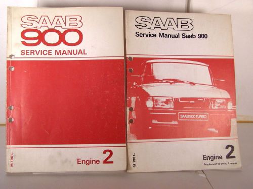 Classic saab 900 factory repair manuals section 2; engine 1981 &amp; 82 supplement