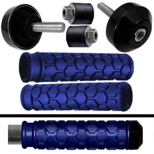 Kawasaki jet ski 300 440 550 650 sx js jet ski pwc blue grips black bar ends