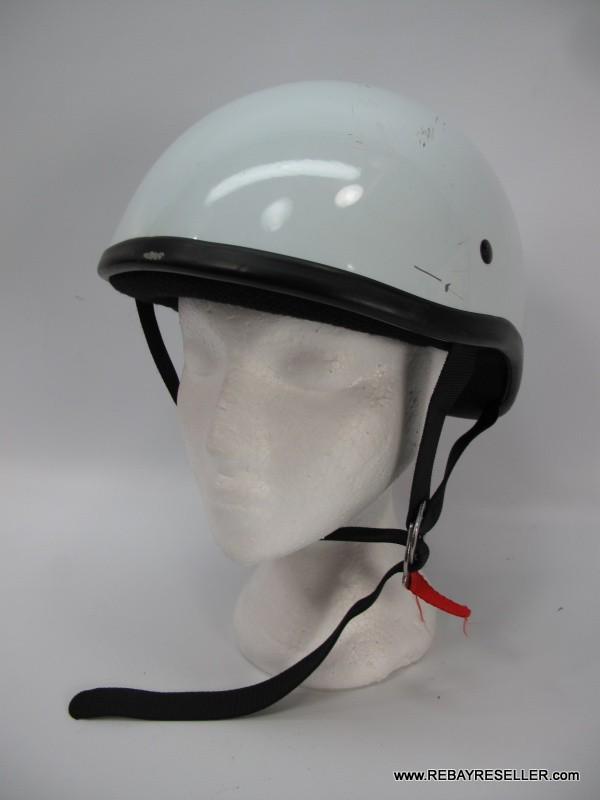 Skid lid u-69 l large motorcycle scooter helmet white very good