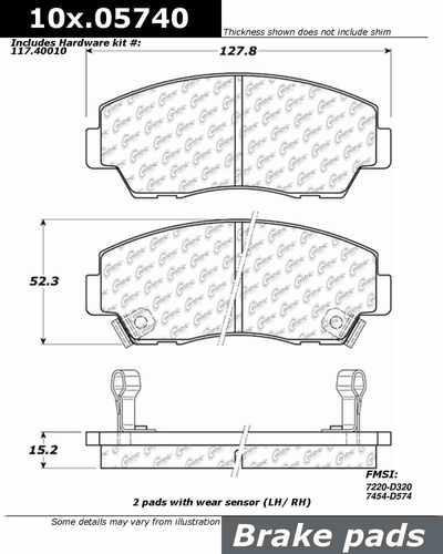 Centric 104.05740 brake pad or shoe, front