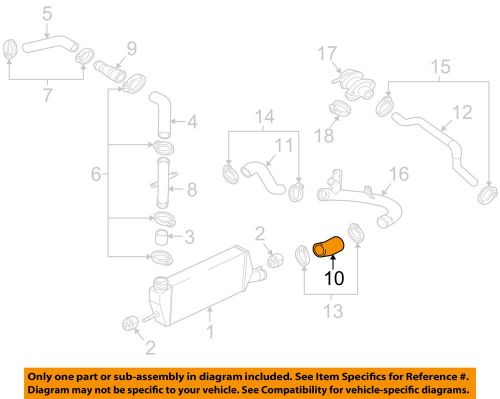 Mitsubishi oem 08-15 lancer 2.0l-l4 intercooler-outlet hose 1505a308