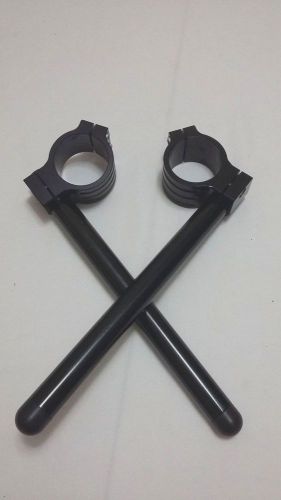 Clip on 48 mm motorcycle black split handlebar for honda cbr 600rr rr f5 &#039;05-&#039;13