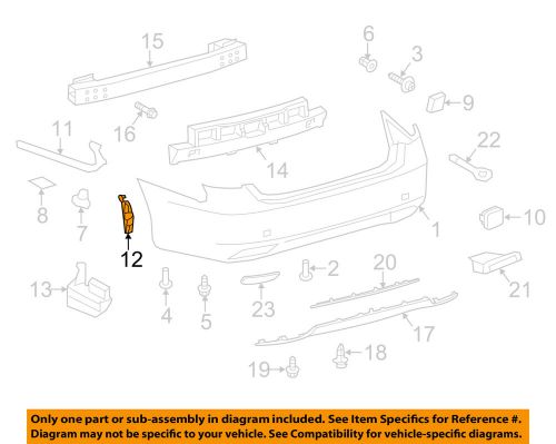 Lexus toyota oem 13-15 ls460 rear bumper-upper retainer left 5256850040