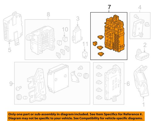 Honda oem 2013 odyssey electrical-fuse &amp; relay box left 38200tk8a03