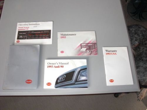 Audi s90 owners manual set with nice vinyl case