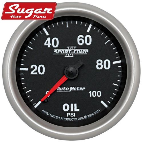 Auto meter 7621 sport-comp ii; mechanical oil pressure gauge