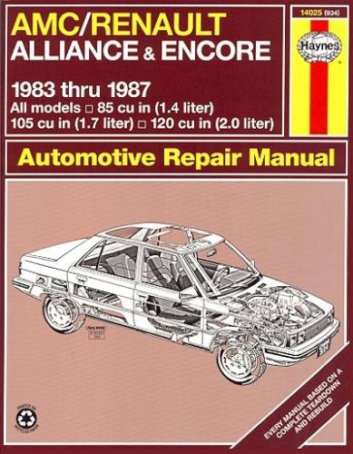 Amc / renault alliance, encore repair &amp; service manual 1983-1987