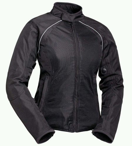 New bilt xs womens calypso mesh vented textile motorcycle jacket black w/ armor