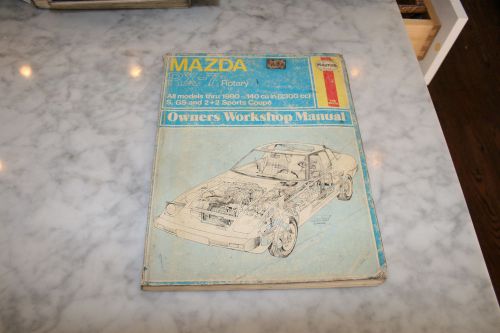 1980 &amp; earlier mazda haynes rx-7 work shop repair manual  rotary