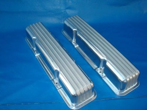 S.b. chevy finned valve covers 305 350 1950 51 52 53 54 55 56 57 58 59 60 chevy