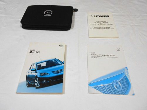 2005 mazda 3 owner manual 3/pc.set &amp; black mazda convenient zippered case.free s